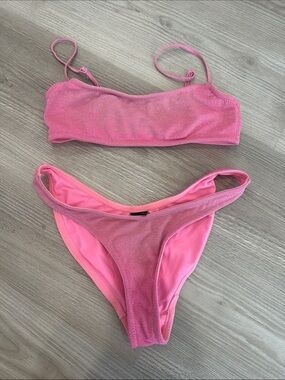 triangl swimwear Pink Shimmer Bikini Set